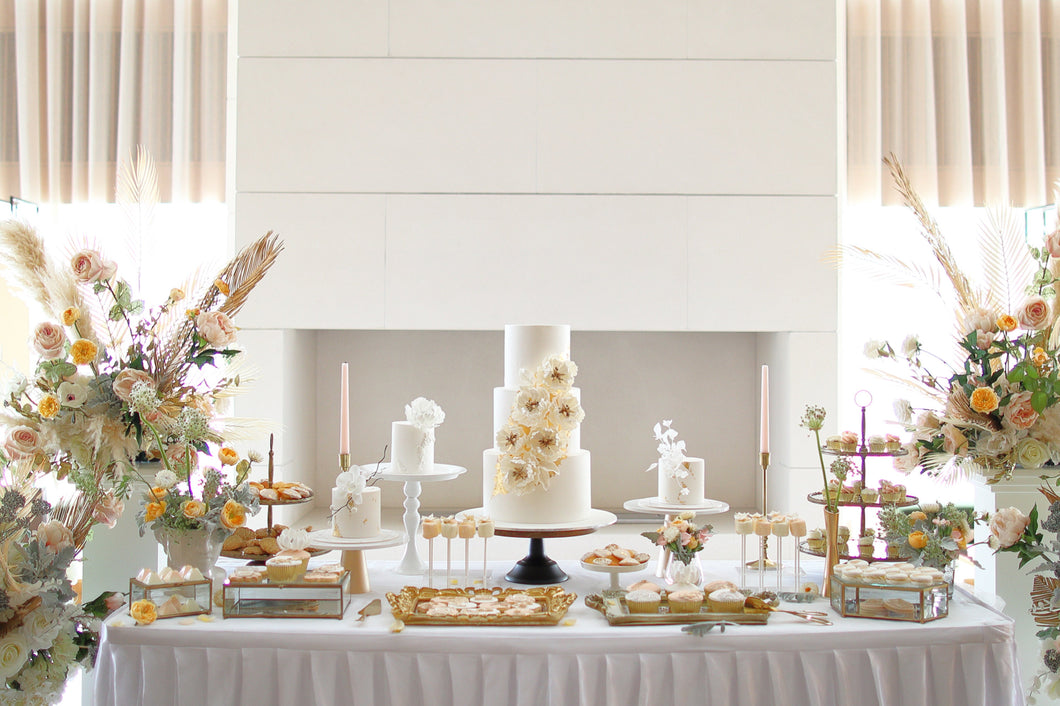 Desserts Table Package with Set Up Service & Floral Arrangements