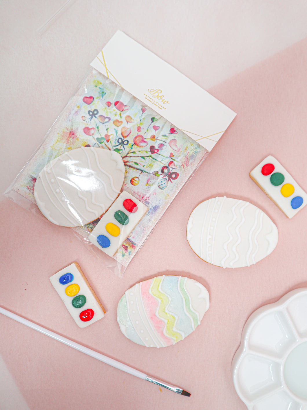Easter Egg D.I.Y. Watercolor Painting Cookie