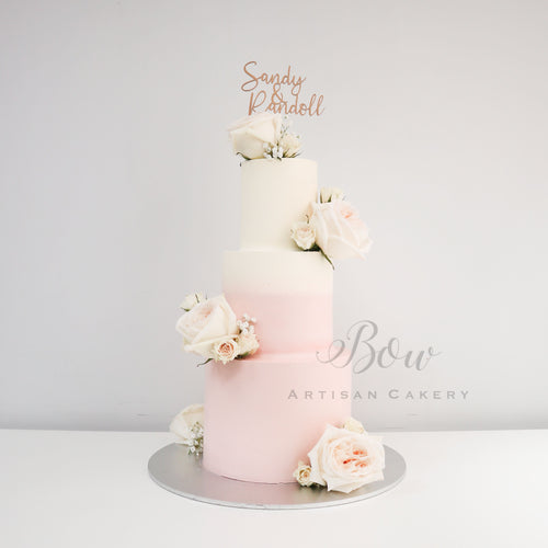Pink Blush Wedding Cake [Three Tier]