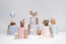 Ivory Teddy Bear & Ladder with Moon & Clouds