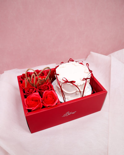 Ruby Vintage & Ribbons with Flower Box [Petite]