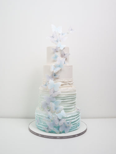 Display Cake - The Blue Butterflies[Four-Tier]