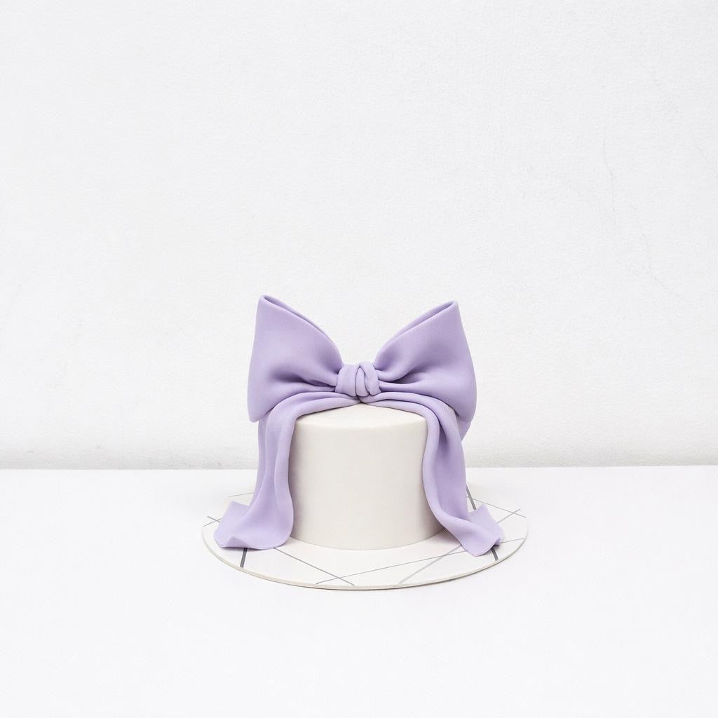 Cake with a Lavender Grande Bow [Petite]