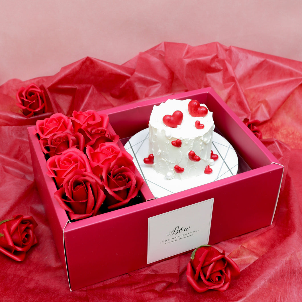 Filled with Love Cake & Flower Box
