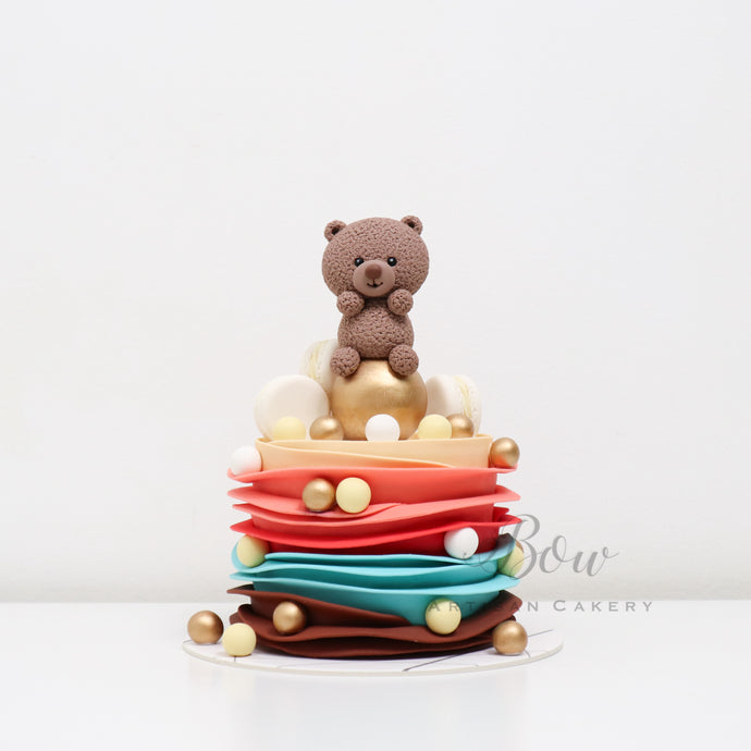 Retro Color Ruffles with Brown Teddy