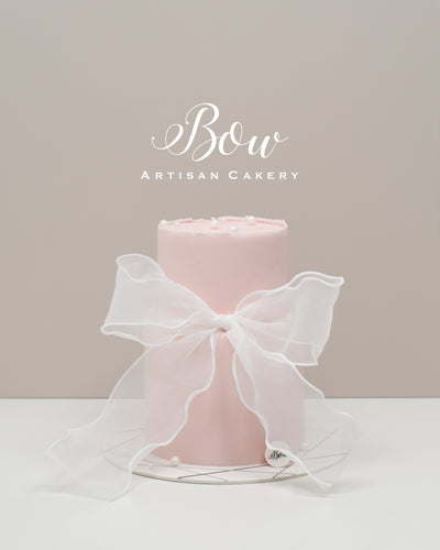 The Mini Cake with a Bow [Mini Two Tier]