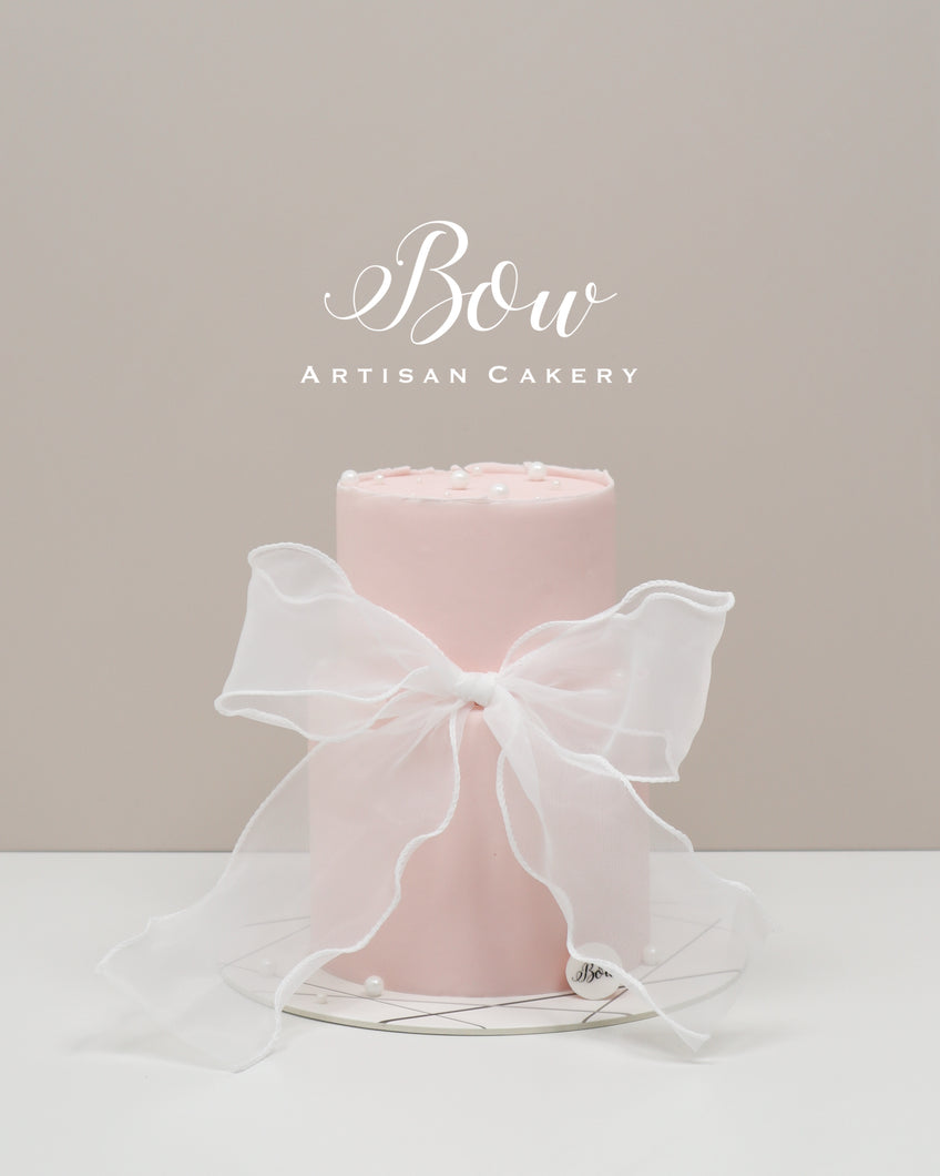 The Mini Cake with a Bow [Mini Two Tier]