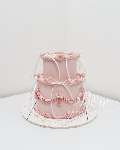 Vintage & Ribbons [Petite Two Tier]
