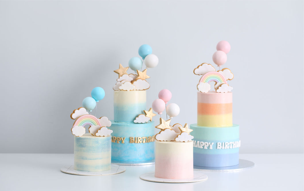 7pcs Rainbow White Cloud Crown Fairy Tale Theme Boy Birthday Cake Insert  Blue | Shop On Temu And start Saving | Temu