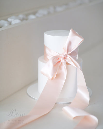 Wedding Cake with a BOW [Two Tier]