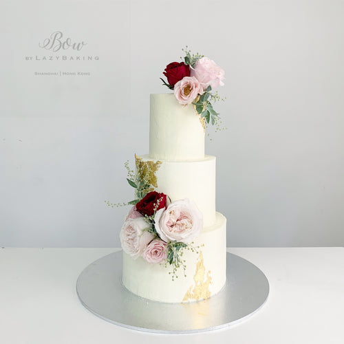 Winter Mimosa Wedding Cake [Three Tier]