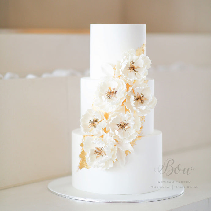 Grand Signature Peony Wedding Cake [Three Tier]